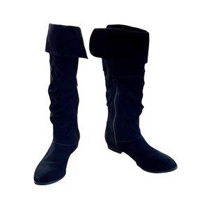 Style & Co Size 7 Low Heel Black Suede Boots